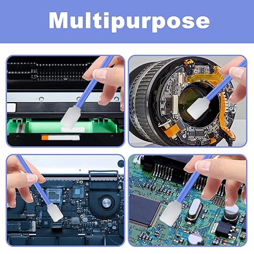 Miniatura 6 de 50pcs 5.11 "Square Rectángulo Espuma Limpieza Hisopos Palillos para Solvente Formato Impresora de inyección de tinta Roland Equipo Óptico (azul)