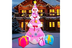 OurWarm Pink Christmas Inflatable Outdoor Decoration