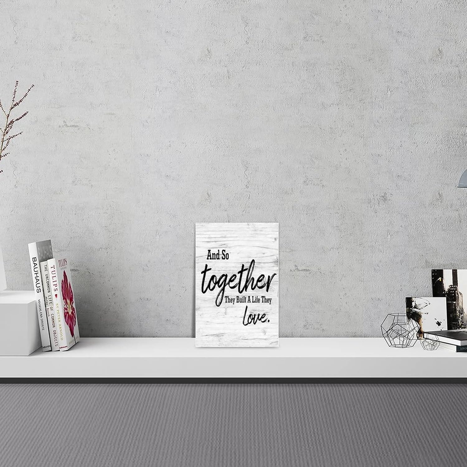 and So Together They Built A Life They Loved Rustic Wall Decor Wood Sign Farmhouse Decor for Home, Wall Pediments, Living Room, Bedroom, Nursery, Entryway Wall Decoration 20x16 in