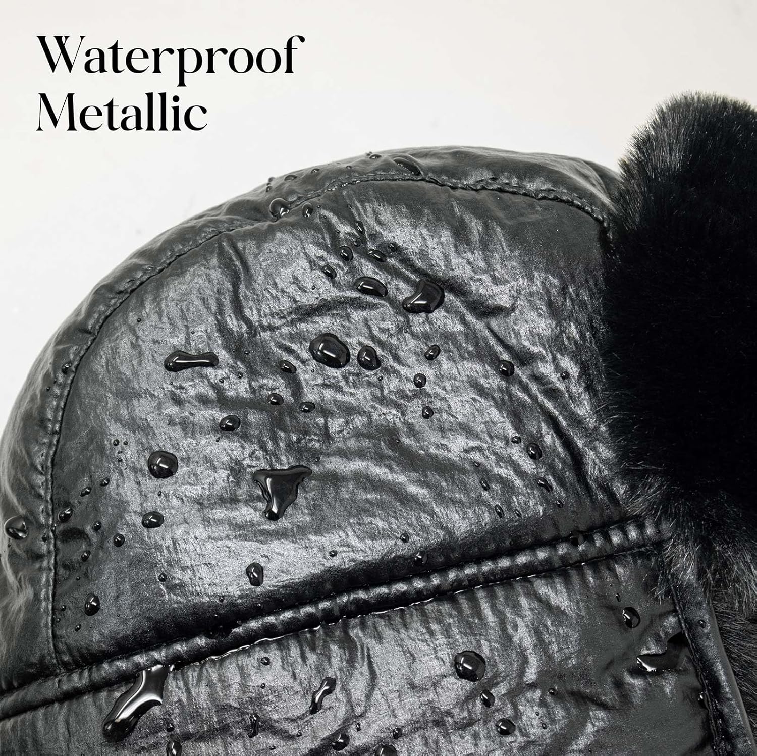 Metallic Color Trapper Hat Warm Winter Aviator Hat Soft Fur Lining - Stylish Cozy Cold Weather Headwear for Men and Women - Image 4