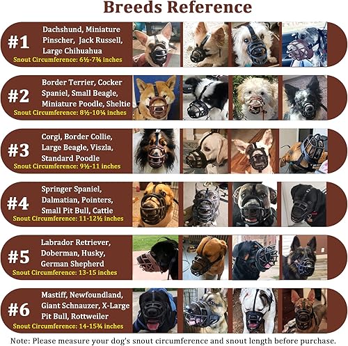 Miniatura 3 de Mayerzon Bozal para perro, cesta de silicona transpirable bozal para perros para antiladridos y antimasticación