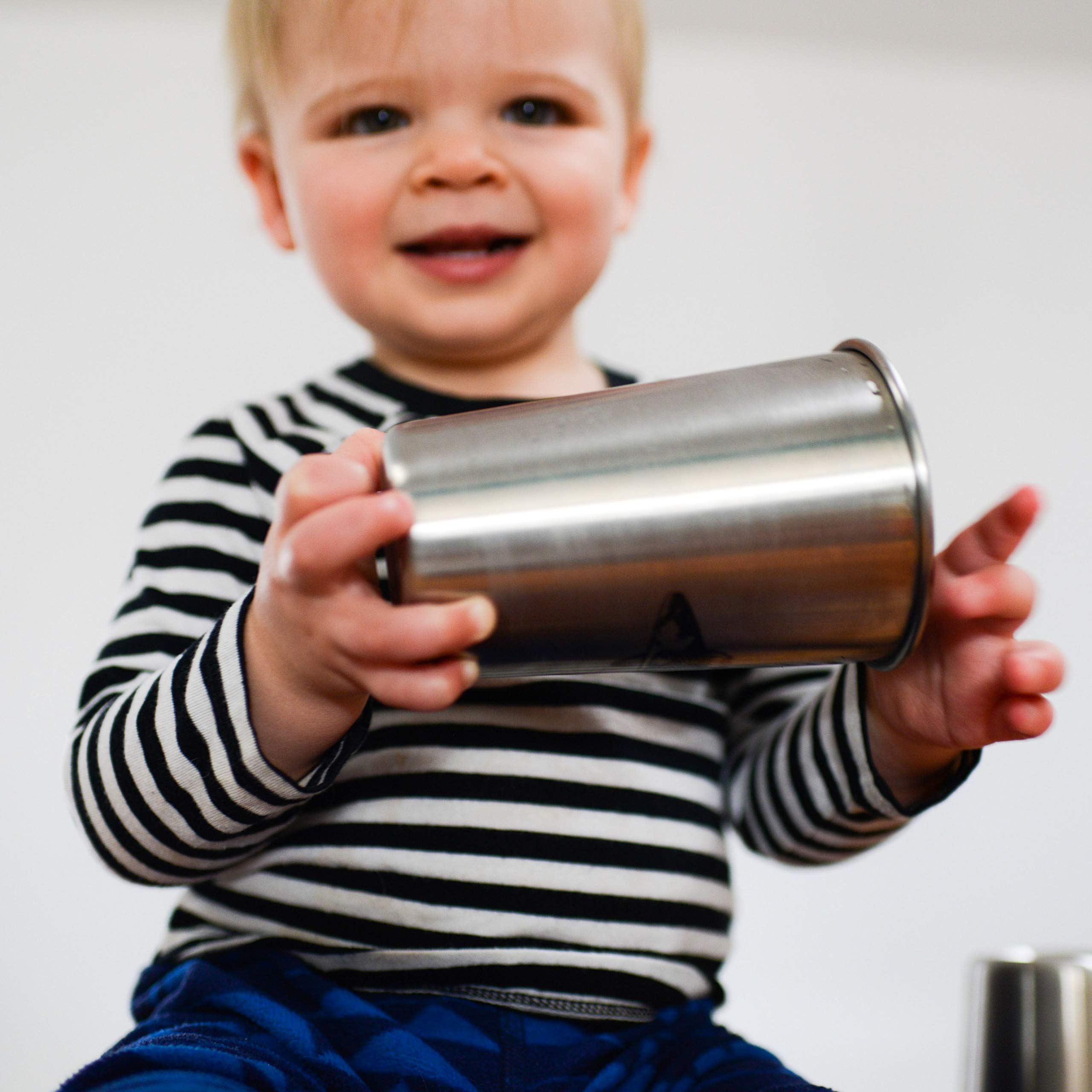 Magic Pine Kindersichere Becher (Bauernhoftier-Designs) – Set mit 4 Edelstahlbechern (473 ml)