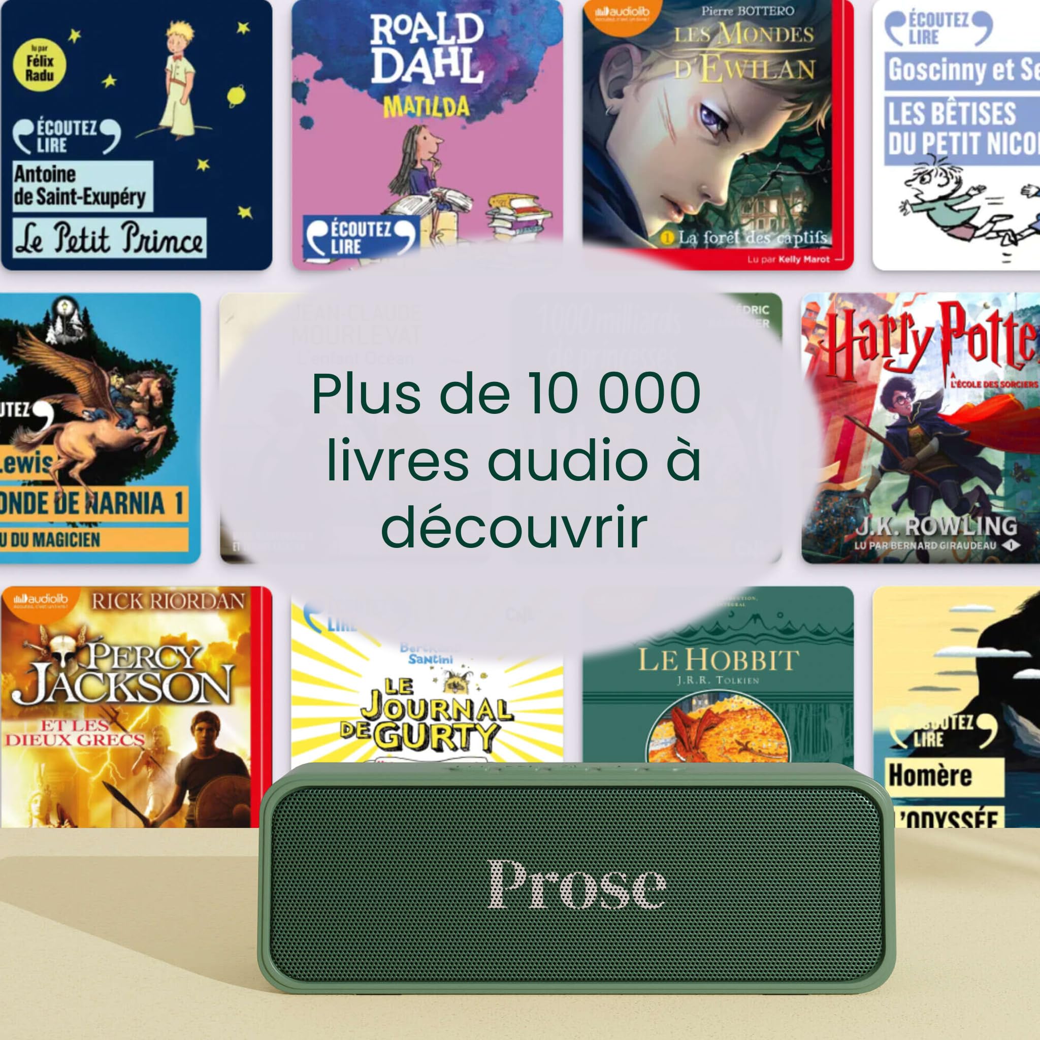 Prose Boite à histoires 7-14 ans Sans Smartphone ni Écran Adapté Dyslexie et Difficultés de Lecture Programme primaire et collège Classiques Aventures Fantasy 1 Livre Offert