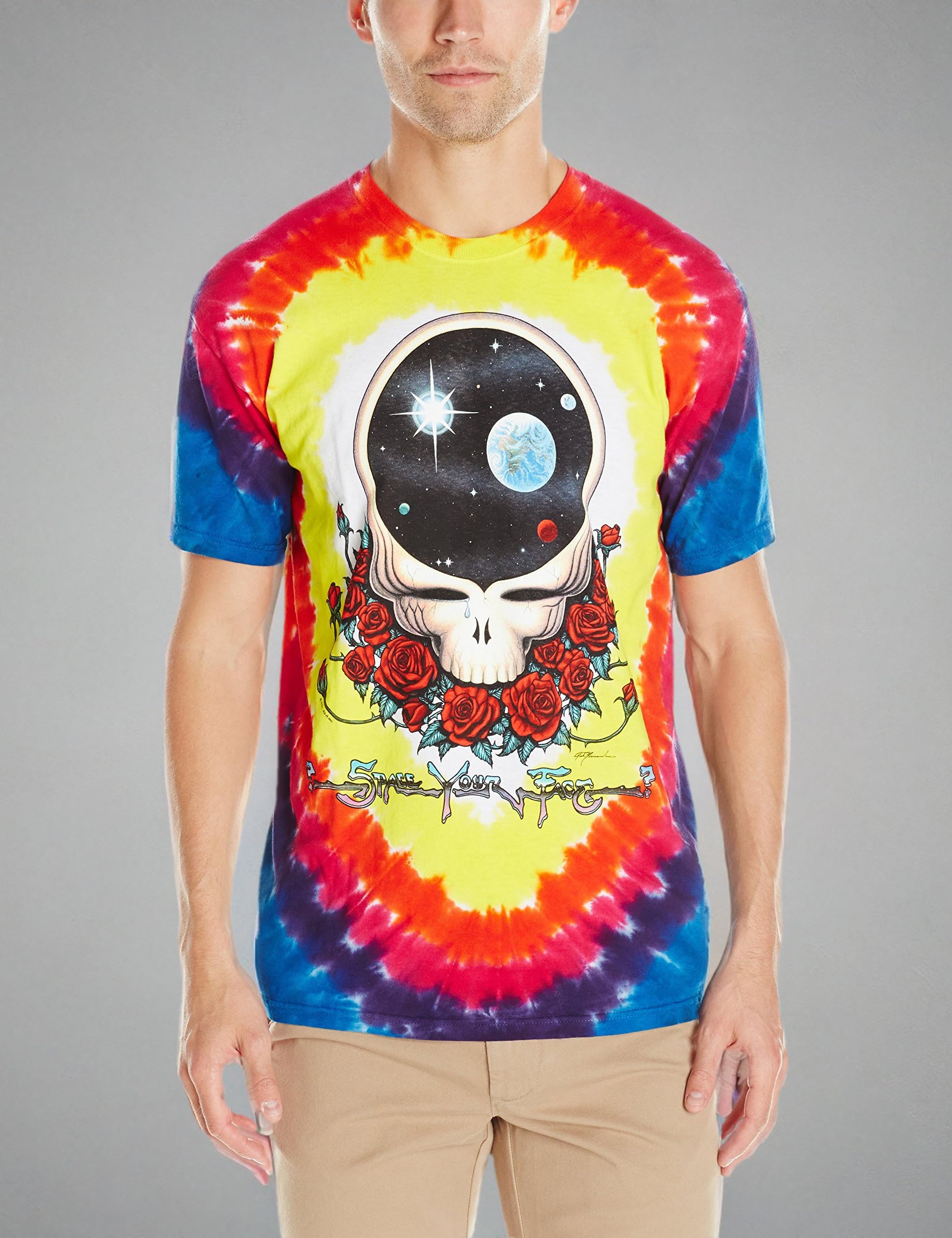Liquid Blue Grateful Dead Space Your Face Short Sleeve T-Shirt Grateful Dead Space Your Face T-Shirt a Maniche Corte Uomo