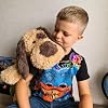 Peluche de perro flácido WEIGEDU, 20 pulgadas, marrón | perro de peluche abrazable tipo Beagle Labrador Retriever, acostado, súper suave, para niño niña bebé regalo de Navidad cumpleaños 8