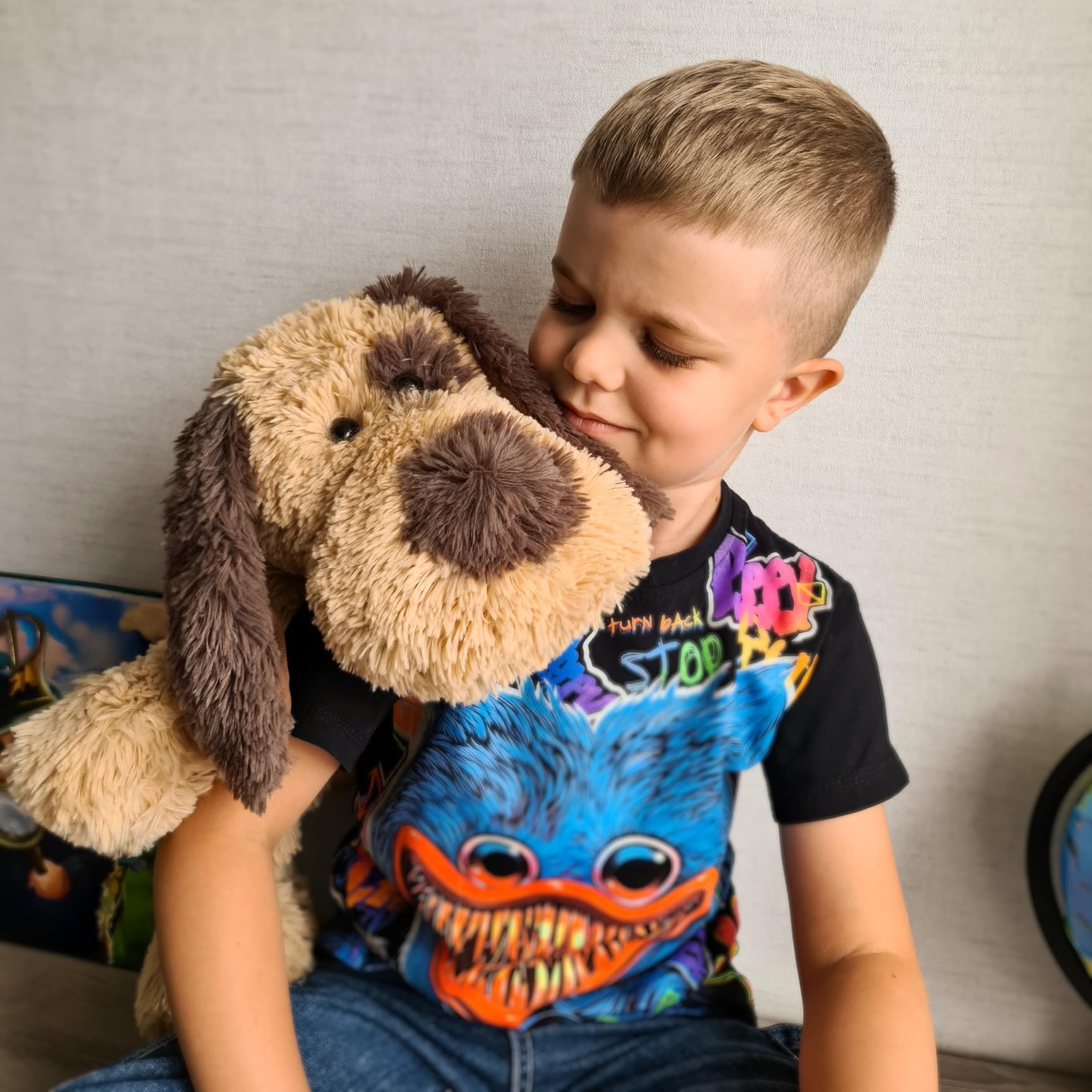 WEIGEDU Plüschhund Kuscheltier – Weiches Stofftier Hund – 50,8 cm Lang – Kuscheliger Plüschhund für Kinder & Erwachsene – Geschenkidee für Geburtstage & Weihnachten | Huggable Beagle Labrador Retriever, liegend, super weich, für Kinder, Mädchen, Jungen, B