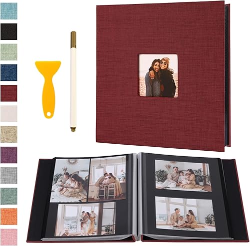 Miniatura 10 de Álbum de fotos autoadhesivas, álbumes de recortes, álbumes de fotos magnéticos para fotos de 4 x 6, 5 x 7, 8 x 10 pulgadas, libros con páginas