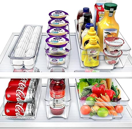 Sorbus Fridge Bins and Freezer Bins Refrigerator Organizer Stackable Food