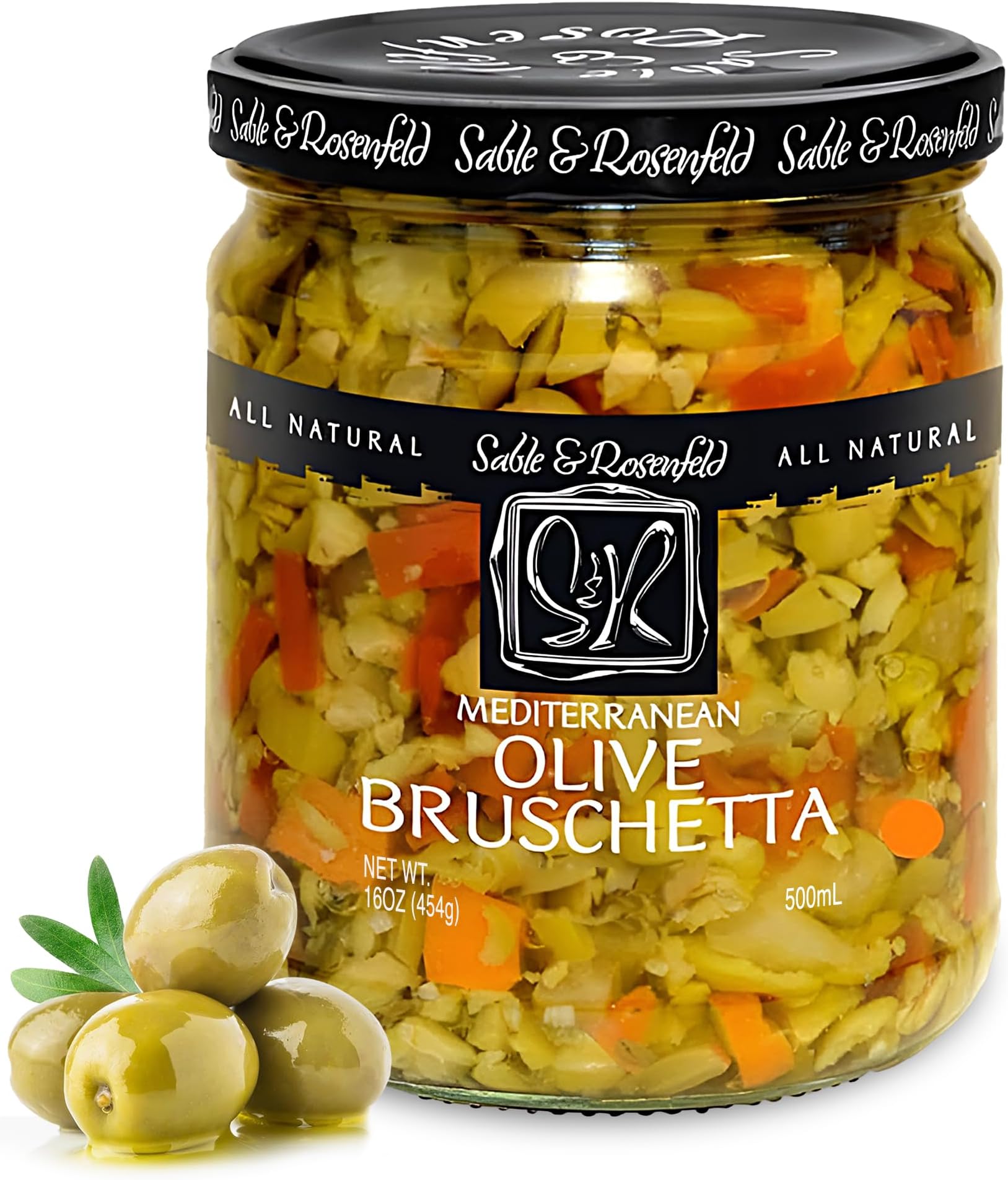 Sable & Rosenfeld Bruschetta Olive Topping, Medium, 16 Ounce