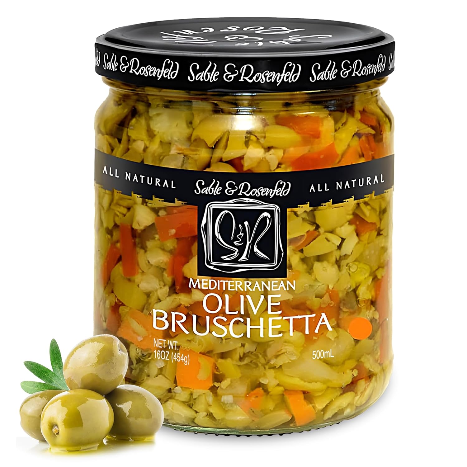 Sable and Rosenfeld Bruschetta Olive Topping, 16 Ounce - 6 per case.