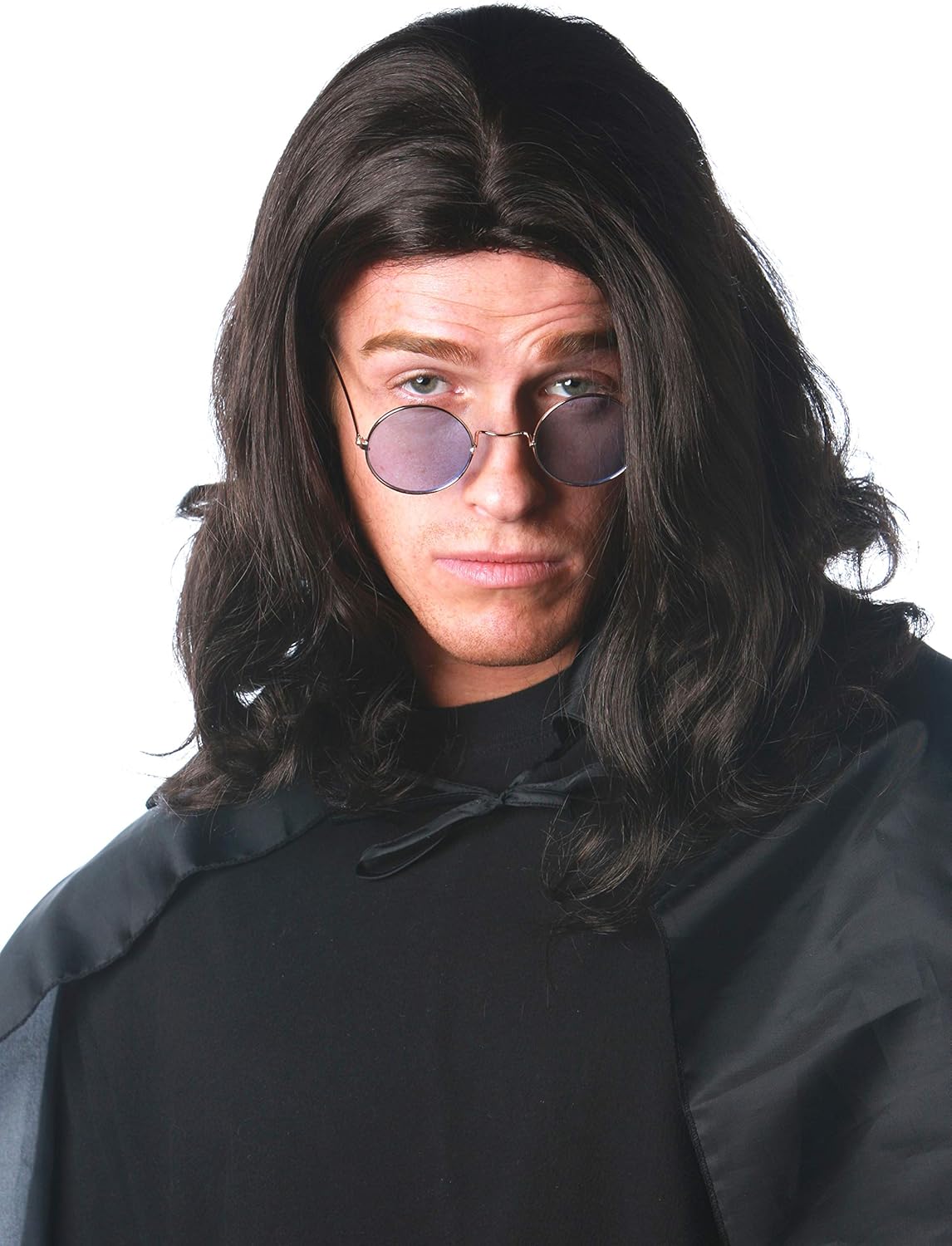 Ozzy Osbourne Metal Rock Dark Prince Style Deluxe Costume Wig Brown Clothing