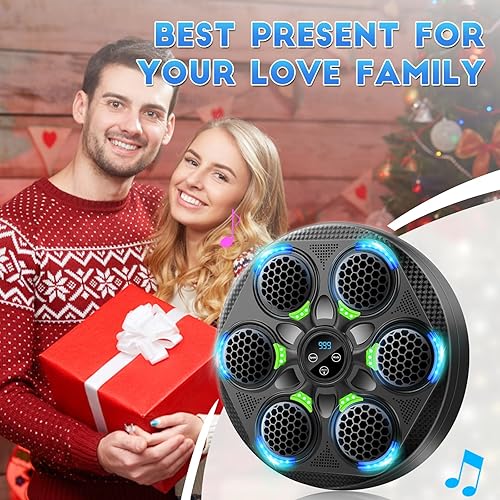 Miniatura 8 de Smart Music Boxing Machine for Adults and Kids, Bluetooth Boxing Equipment with Boxing Gloves, Wall Mounted Electronic Punching Machine for Home Gym