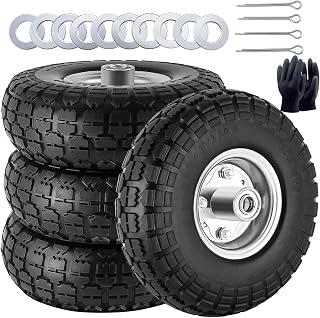 4 Pcs 10 Inch Solid Rubber Tires Replacement for Gorilla Cart