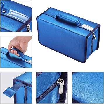 alavisxf xx CD Case, 160 Capacity Nylon Protective Disc Organizer for Car