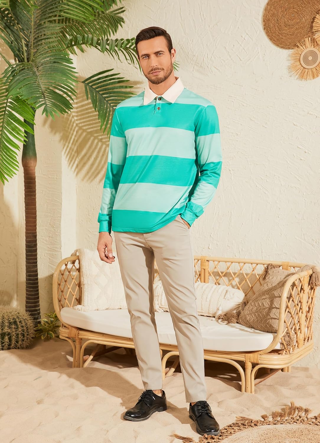 LILLIWEEN Adult Blue and Detective Steve Green Shirt Blues Striped Clues Costume Halloween Costume Shirt - Image 5