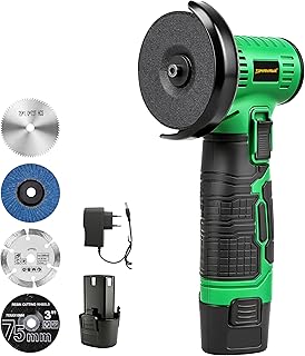 TOMAHAWK® CMG-12B-2B Cordless Electric Mini Drill Grinder Set – Variable Speed Rotary Tool Kit, Gray | For Drilling, Grinding, Cutting, Sanding & Polishing