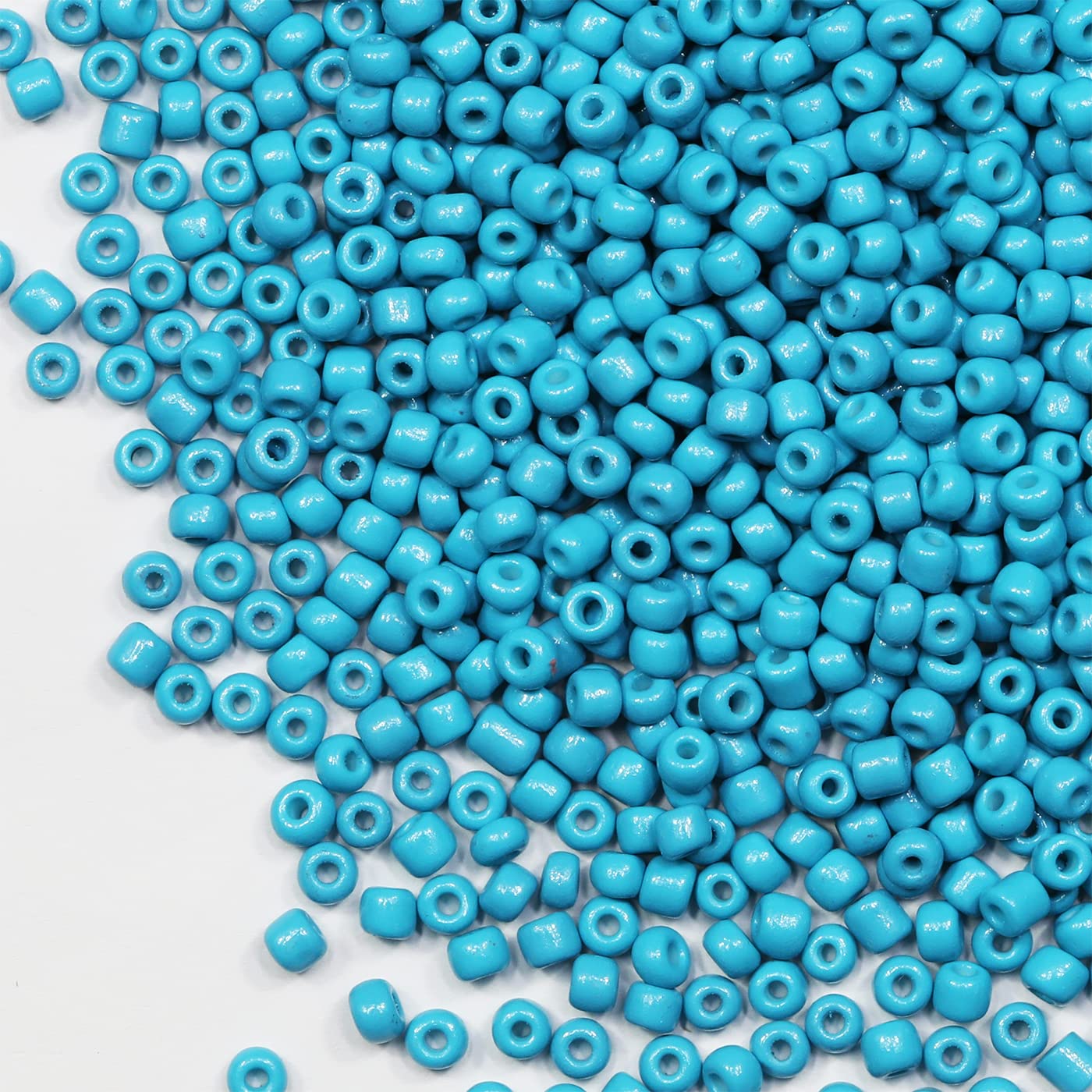 4mm Lake Blue Seed Beads About 1600pcs/110Grams in Bag,6/0 Glass Craft Beads for Making Earrings Waist Jewelry - Image 2