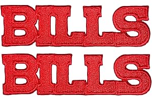 2 PCS Red Bills Word Patch Embroidered Iron On Patches for Decorate Craft Clothes