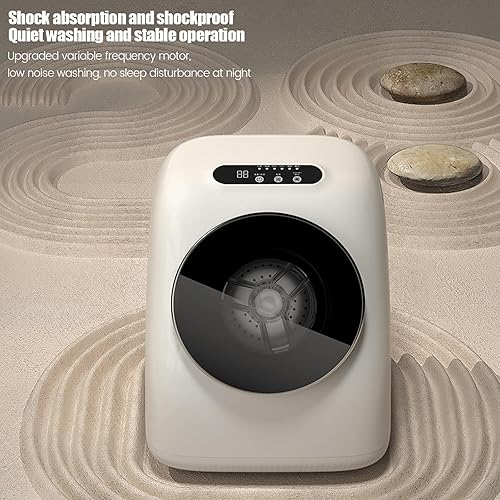 Miniatura 3 de Lavadora automática pequeña con secadora giratoria, mini lavadora de ropa interior de 2 litros, lavadora portátil con panel táctil LED, barril de