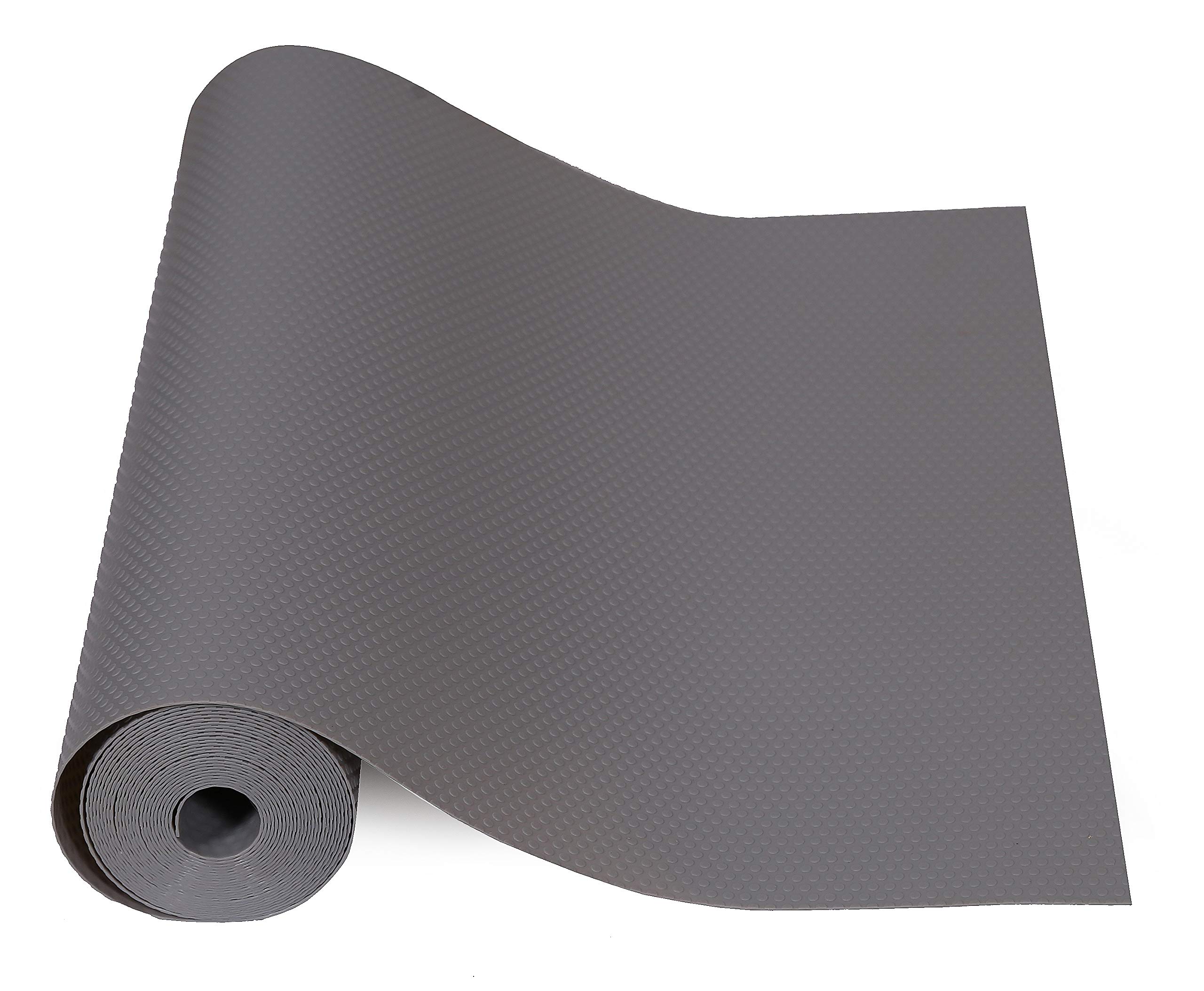ElastPro EVA Mat Useful and Full Length 1.5 Meter (150 cm x 45 cm) Dots Anti Slip Mat/Sheet for Fridge, Kitchen, Drawer, Shelf Liner. Rich Look, 1 mm Thick, Grey