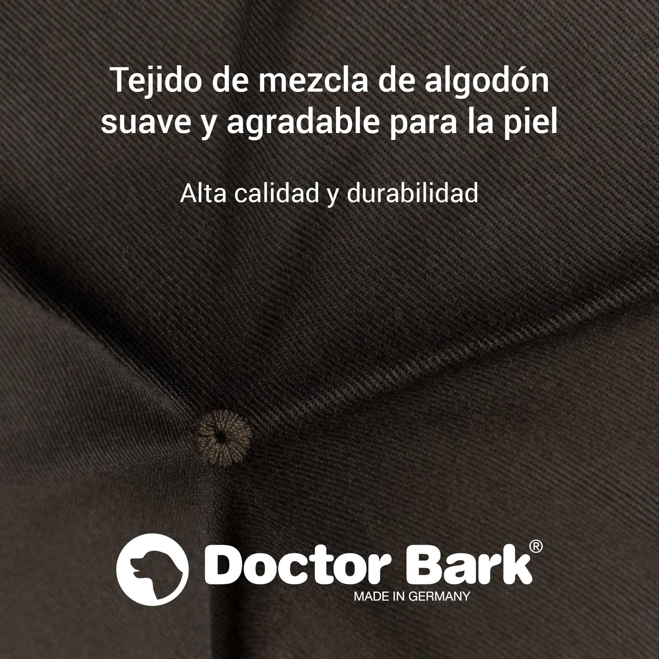 Doctor Bark Cama ortopédica, Cuna Perro, lavable hasta 95 °C, sin olor e higiénica, acogedora decoración para perros pequeños (S - 70 x 60 cm, marrón)