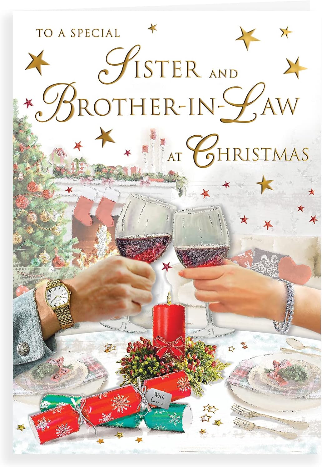 Traditional Christmas Card Sister & Brother in Law - 9 x 6 inches - Regal Publishing, C85447