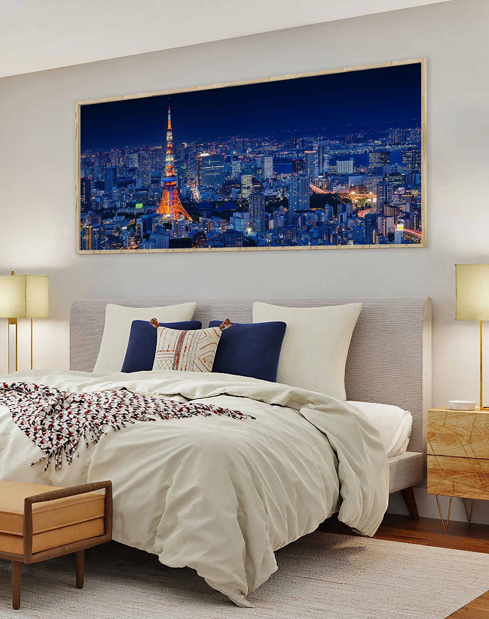 Instarry 5D Diamond Painting Vista Notturna Della Città Decorazione per Casa e Pareti 120x60 cm