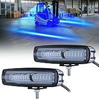 Vista 1 de Nueva carretilla elevadora LED luz azul zona lateral luces advertencia almacén zona peatonal camión lámpara de seguridad 30W, DC 12-80V