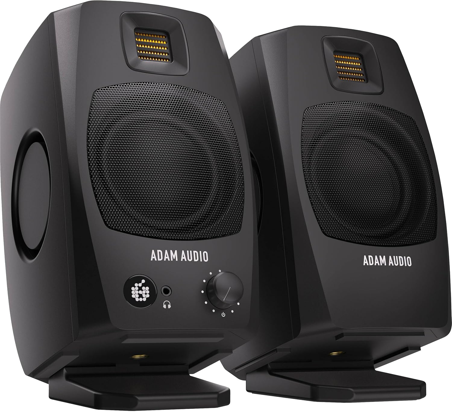 Adam Audio D3V 3.5" Powered Studio Monitor Pair (Black) with H200 Closed-Back Headphones