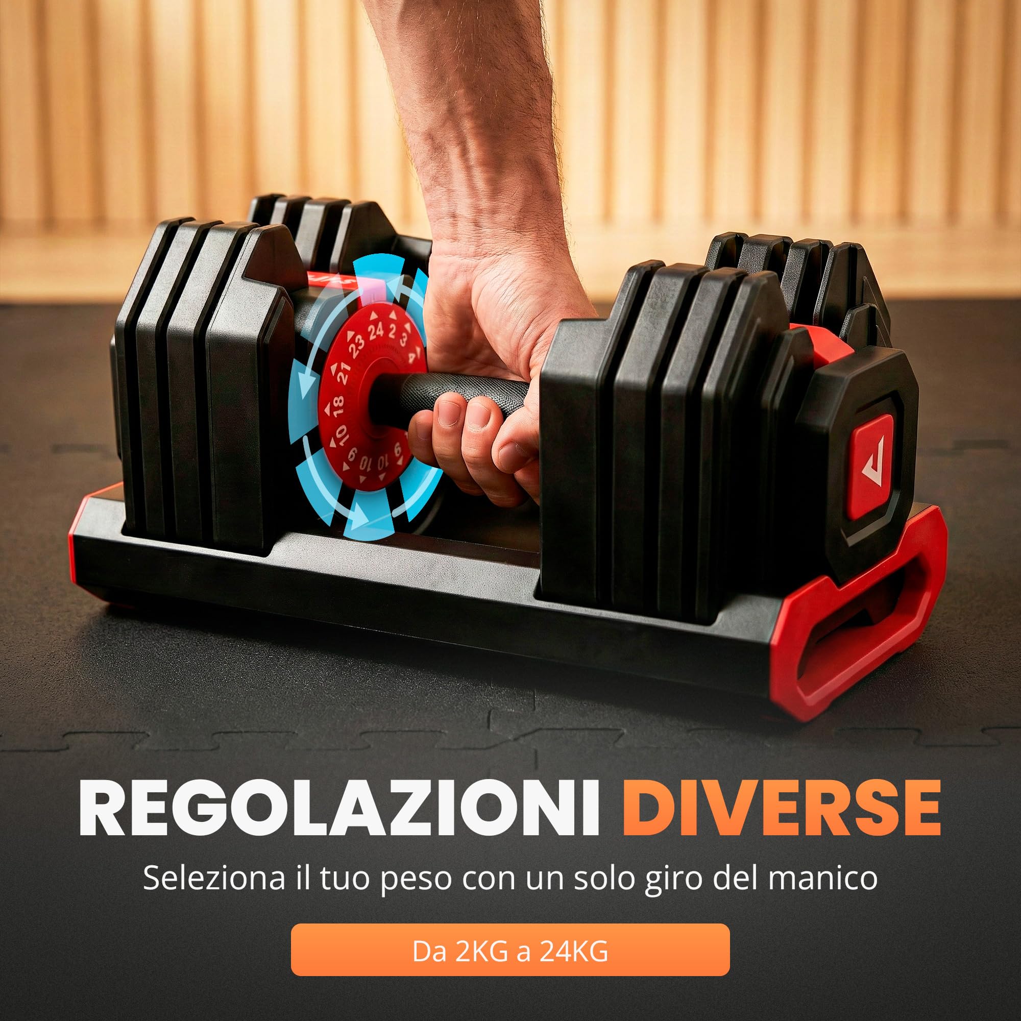 JUPPLIES Manubrio Regolabile 2-24 kg