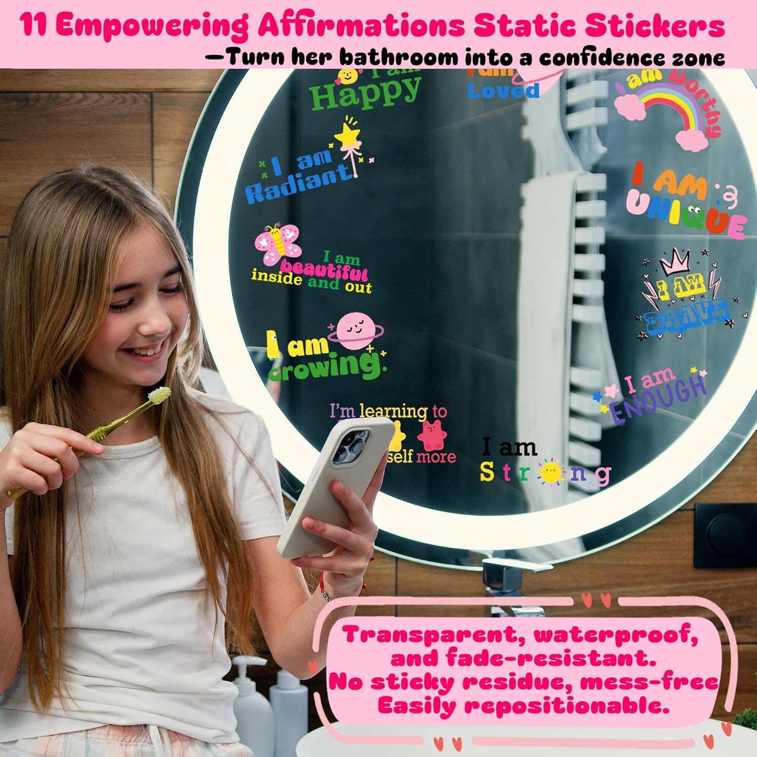 Self Care Kit for Teen Girls | Teen Tween Birthday Gift Set | Spa Basket Bath Accessories with Body Towel, Hair Towel | Empower Shower Gift Relaxing Care Package for Daughter, Granddaughter, Sister - Image 4