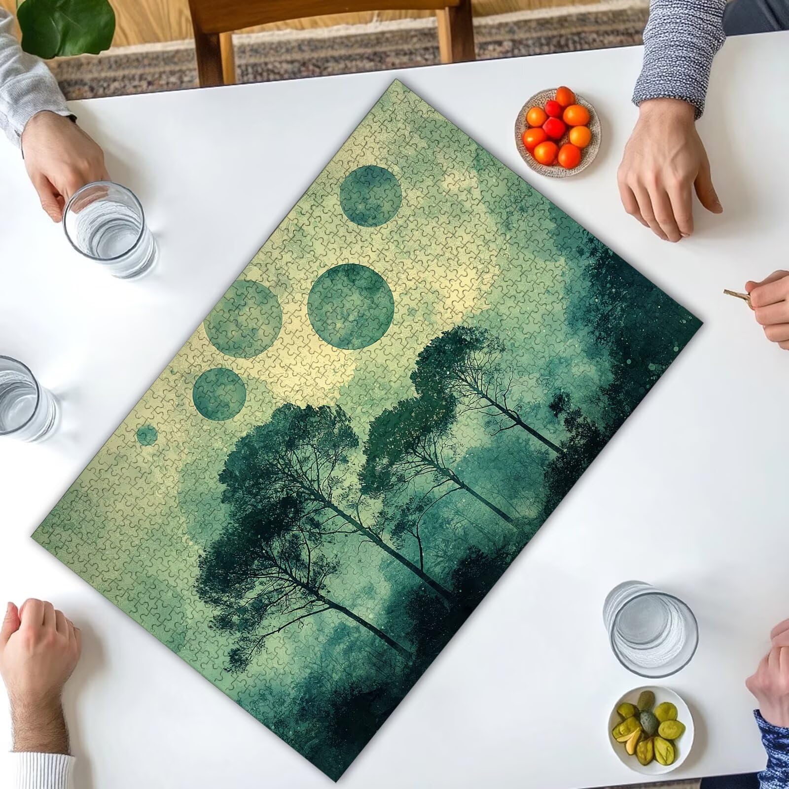Puzzle 1000 elementów, drzewo, puzzle 1000 elementów dla dorosłych, drewniane puzzle dla dorosłych z wykwintnym pudełkiem do pakowania, klasyczne puzzle dla całej rodziny, duże puzzle na prezenty