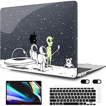 MEEgoodo for MacBook Air 13 inch Case 2021 2020 2019 2018 Released A2337 M1 A2179 A1932 with Touch ID, Plastic Hard Shell & Keyboard Cover Compatible with MacBook Air 13.3, Astronauts & Alien