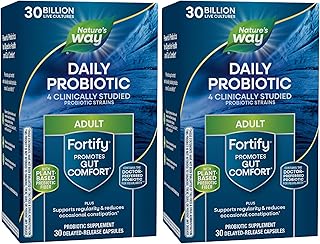 Nature's Way Fortify Daily Probiotic + Prebiotic for Men and Women, 30 Billion Live