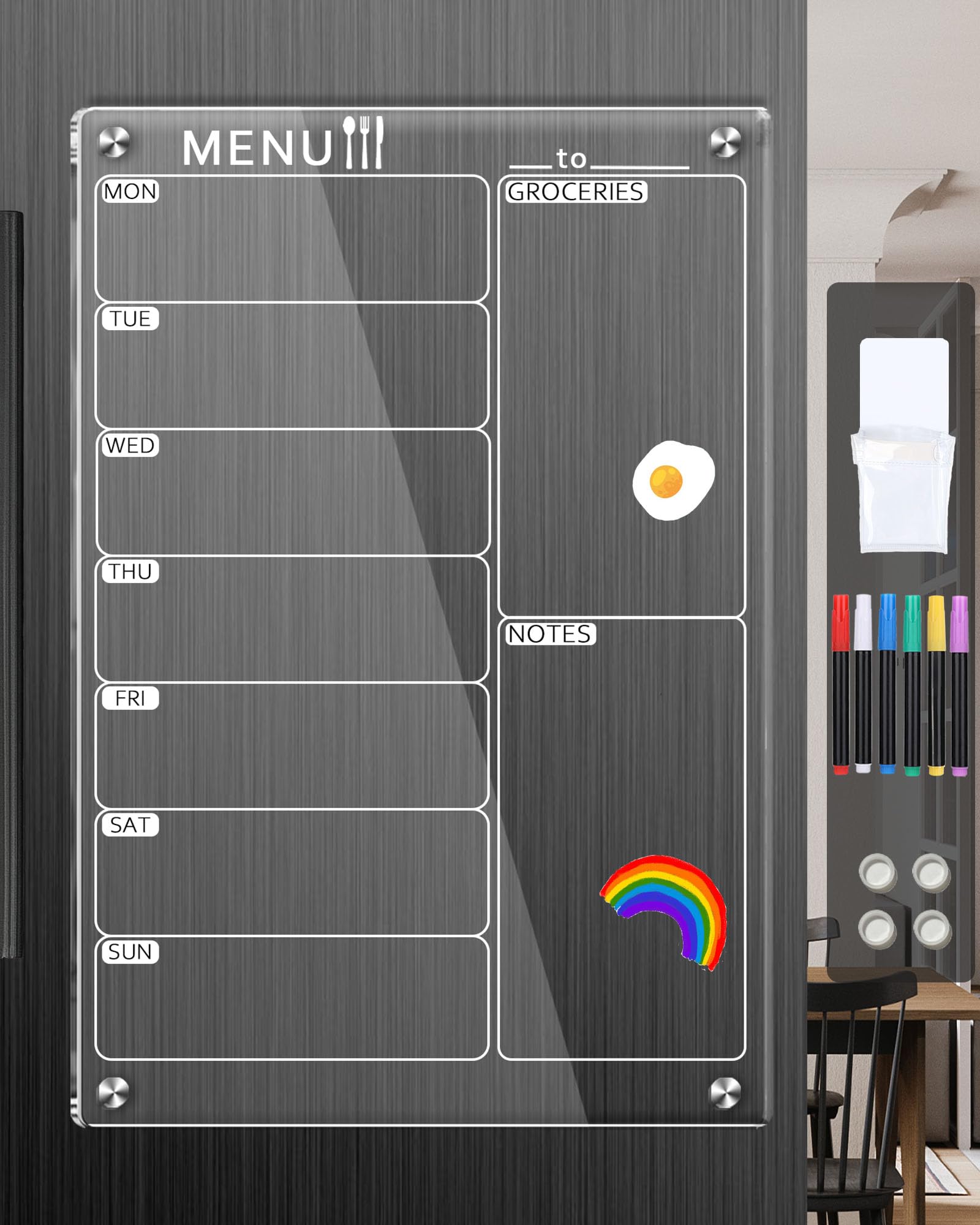 Tablero de menú de cocina