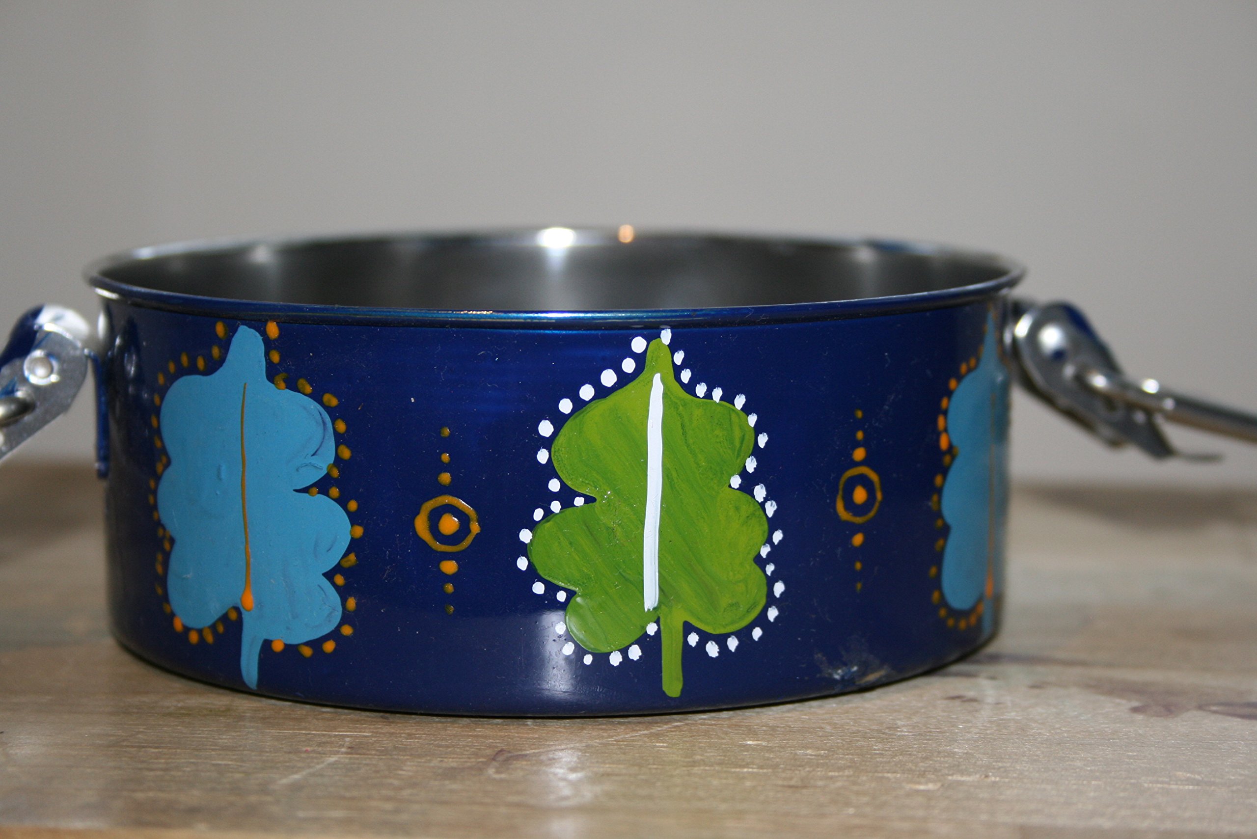 Indian-Tiffin Tiffin indien à 4 niveaux Motif Madhubani Peint à la main