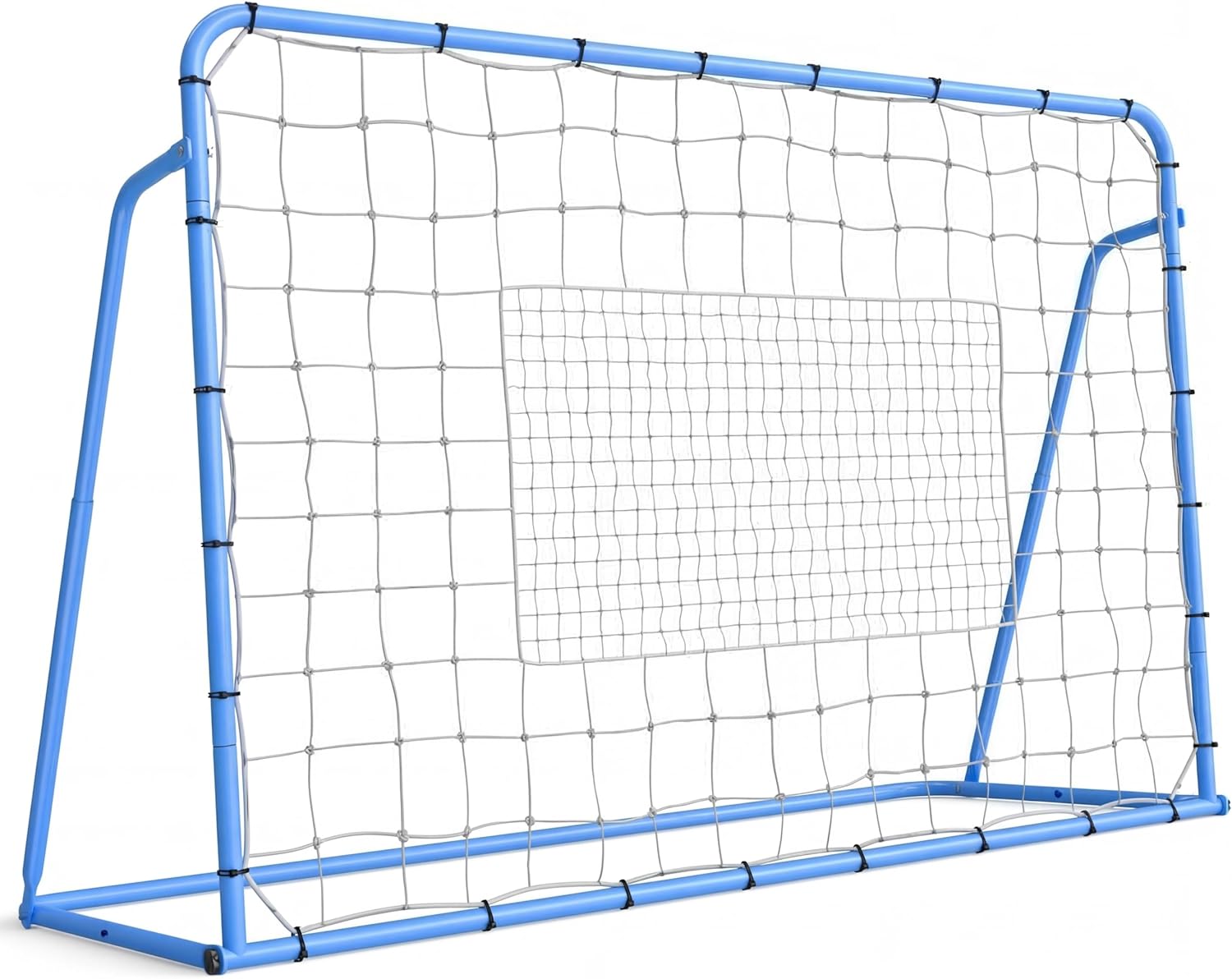 6x4 ft Soccer Rebounder, Adjustable Angle Heavy Duty Soccer Training Net with Steel Frame, Portable Football Rebounder for Solo & Team Practice,Passing & Control Training Equipment for Backyard, Field