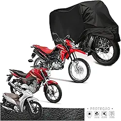 Capa Para Cobrir Moto em Couro Protetora Sol Chuva Granizo Não Risca P M G (G)