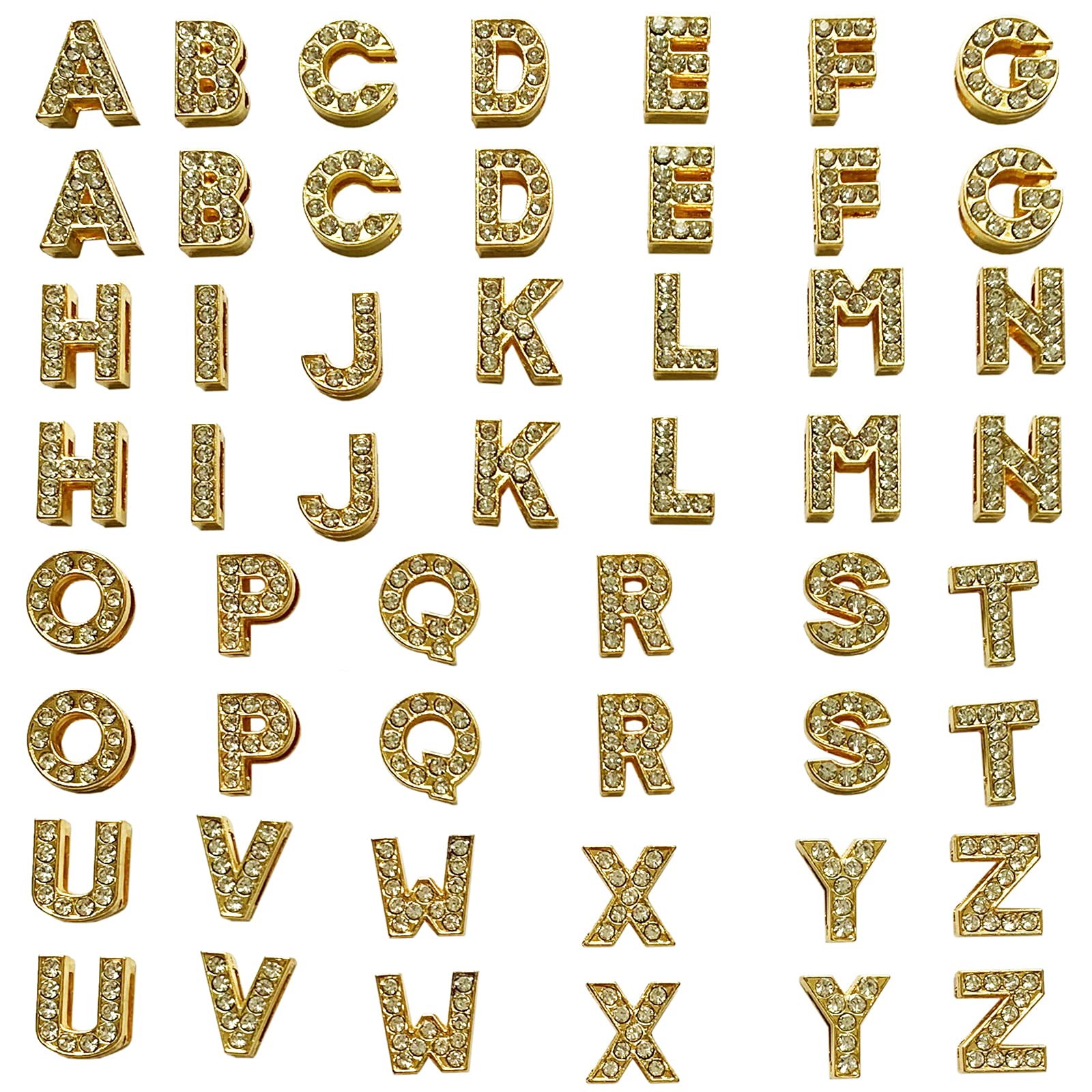 Amazon.co.jp: 52個 アルファベットビーズ 合金 キラキラ ライン