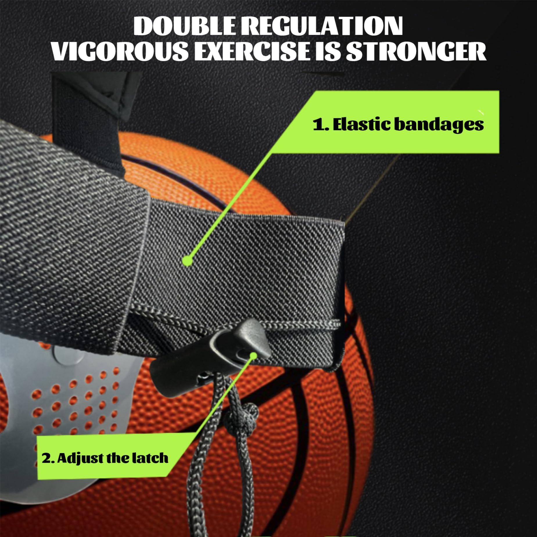 Mano in Faccia Maschera da Basket Regolabile Non Slip Leggera Traspirata per Allenamento