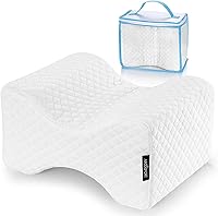Vista 1 de Abco Tech Almohada de rodilla de espuma viscoelástica, almohada de cuña de pierna para dolor de espalda, almohada de rodilla para dormir de lado