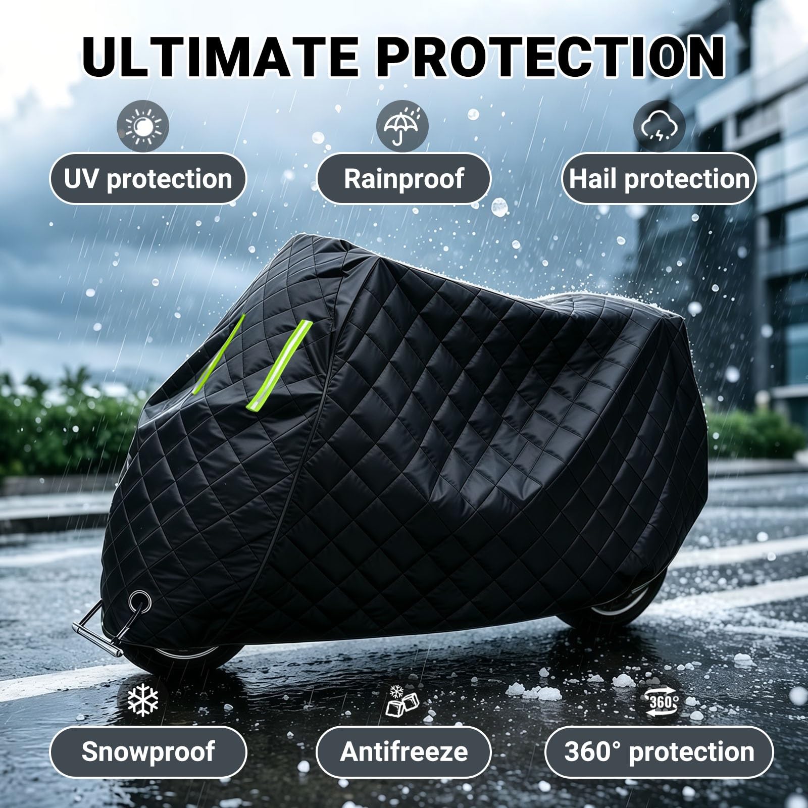 Housse de Moto Anti-grêle Compatible avec Yamaha Xvs 950 Bolt|Housse de Moto Moto Covers Accessories en Tissu Oxford résistant,Toutes Saisons,avec Sac de Rangement