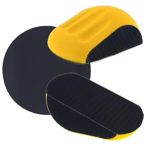 Miniatura 6 de Dura-Gold Pro Series - Bloque de lijado de mano rectangular de 7-34 x 2-34 pulgadas con soporte de gancho y bucle y almohadilla adaptadora de