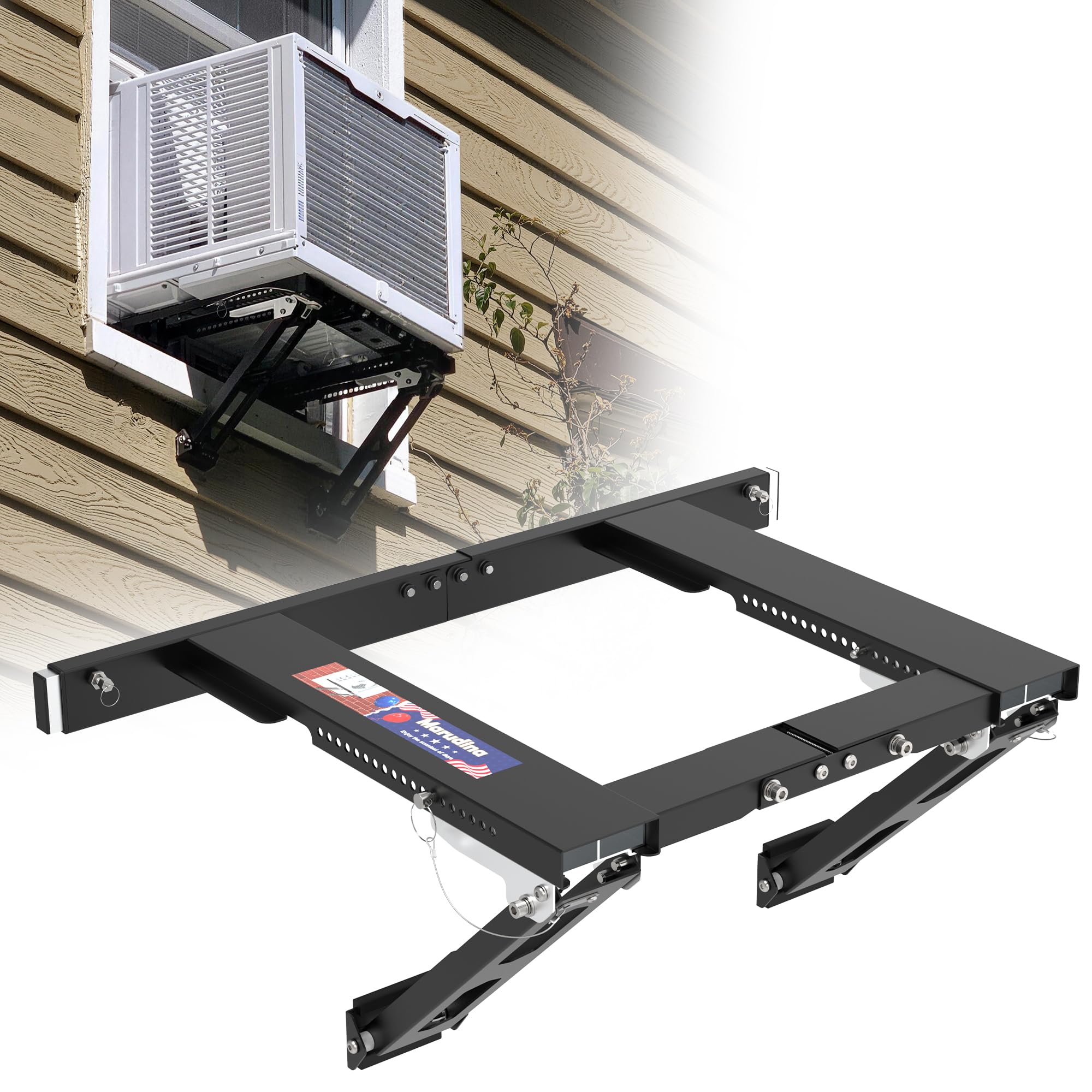 Photo 1 of Marudina Adjustable Window AC Bracket, Quick Installation in 3minutes Without Drilling, Upgraded Extra Large Adjustment Range, Air Conditioner Support Bracket No Drill w/ Max Load Capacity of 300 lbs