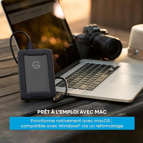 G-DRIVE ArmorATD 5TB, portable rugged external hard drive, HDD up to 130 MB/s, USB-C (5Gbps), USB 3.2 Gen 1, Thunderbolt 3 - 6