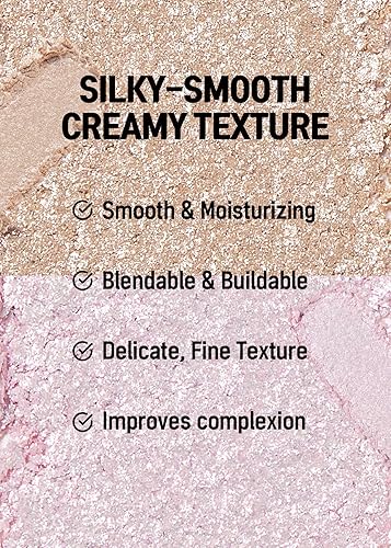 Miniatura 5 de COLORGRAM Milk Bling Heartlighter 01 Peach Heart  Resaltador cremoso versátil sedoso con acabado brillante, brillo suave y natural, perfecto para