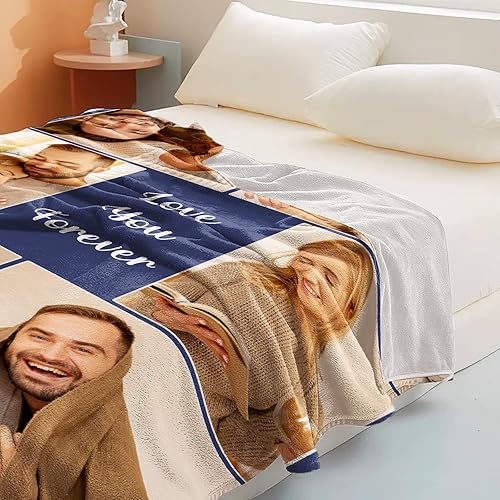Miniatura 9 de Manta personalizada con fotos, manta de fotos personalizada, mantas personalizadas para parejas, regalos para cumpleaños, Navidad, aniversario,