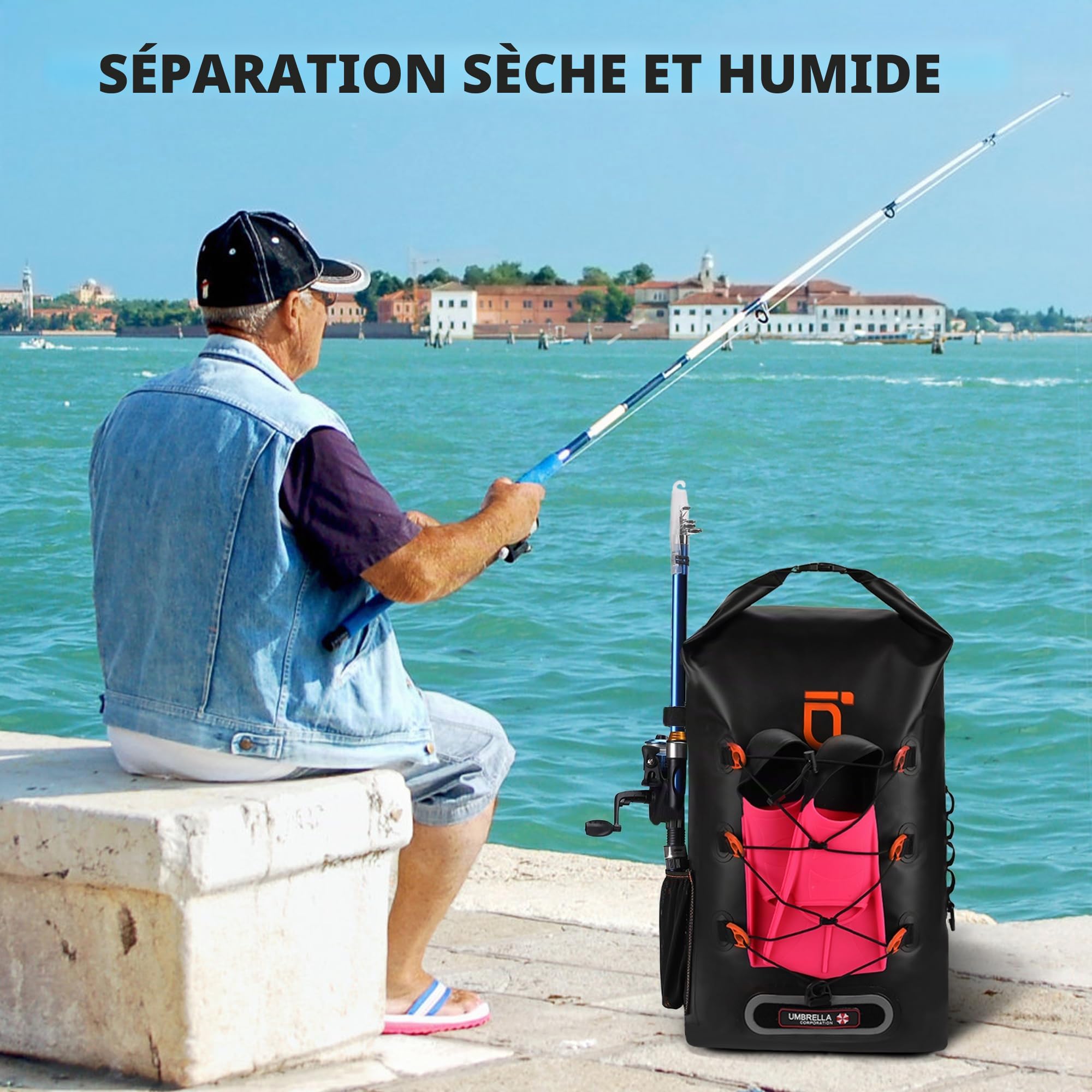 IDRYBAG Sac à Dos étanche pour Hommes et Femmes Sacs étanches pour Kayak Sac à Dos pour la Navigation