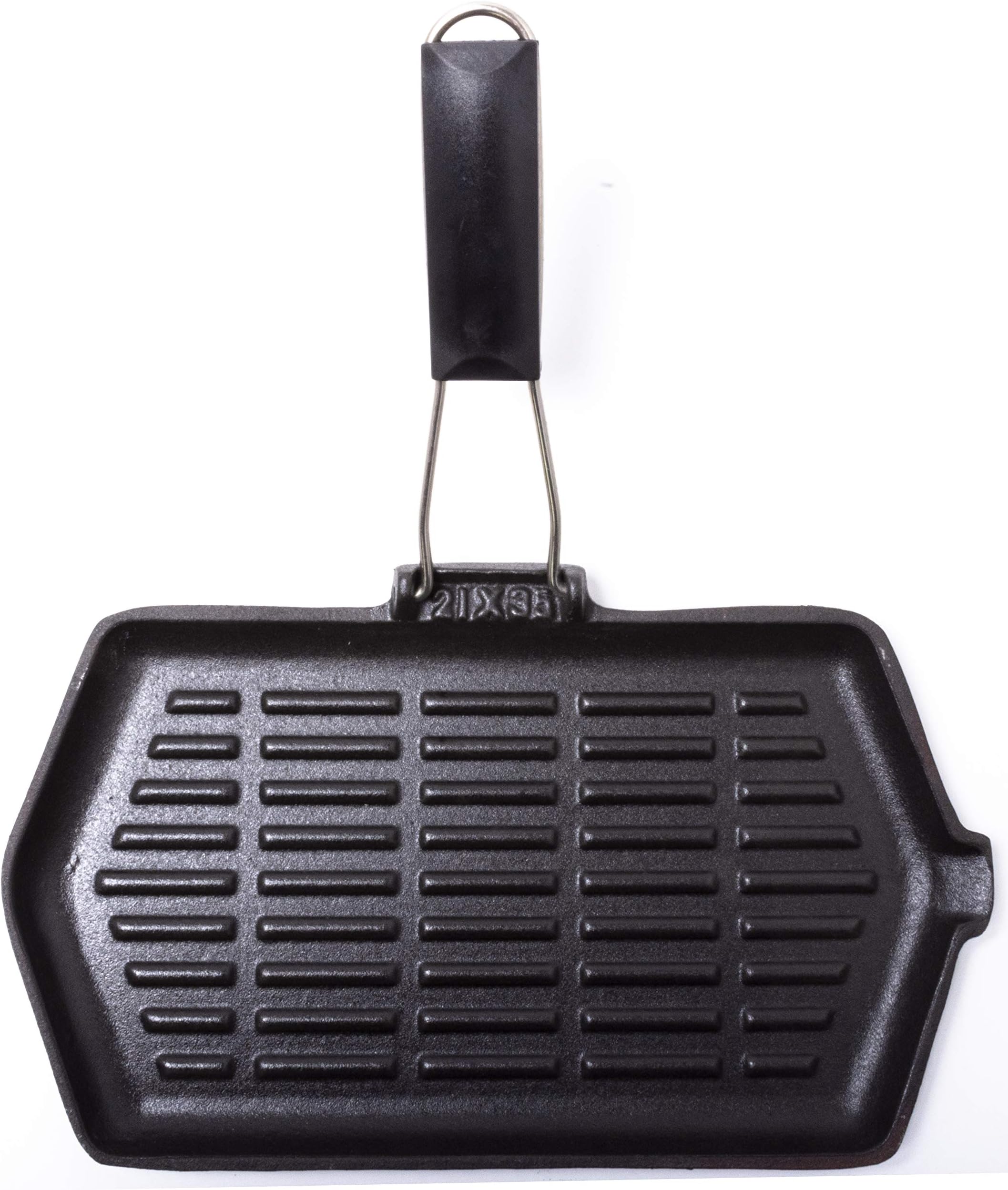Bistecchiera Dieta Grill Excelsa In Ghisa - Rettangolare, Antiaderente, Con Manico Pieghevole - Foto 9