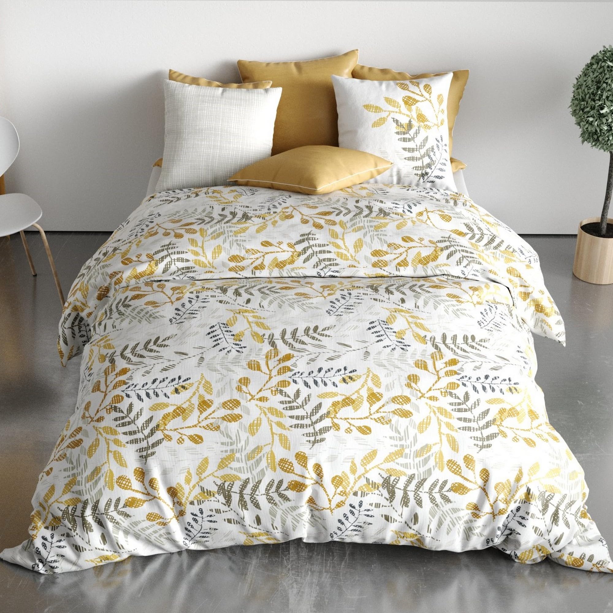 Housse de couette 240x260 coton bio Eloa contre les parures rêches inconfortables